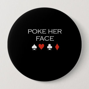 poke haar gezicht T-shirt wit Ronde Button 4,0 Cm
