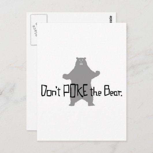 Poke het BEER niet Briefkaart (Voorkant / Achterkant)