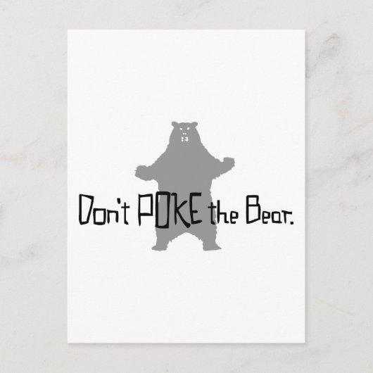 Poke het BEER niet Briefkaart (Voorkant)