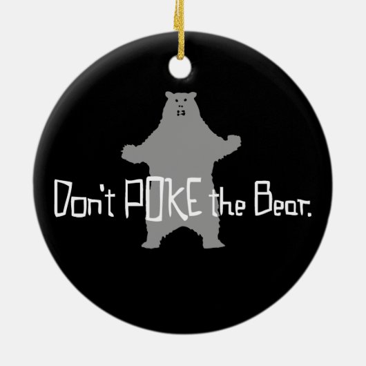 Poke het BEER niet Keramisch Ornament (Achterkant)