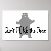 Poke het BEER niet Poster (Voorkant)