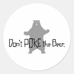 Poke het BEER niet Ronde Sticker