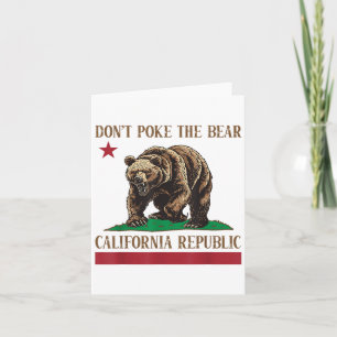 Poke niet het Beer California Republic Shirt voor Kaart