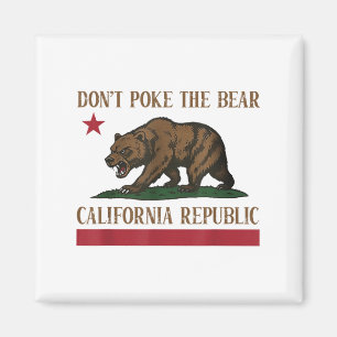 Poke niet het Beer California Republic Shirt voor Magneet