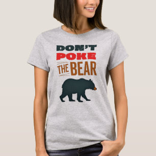 Poke niet het Beer minimalistische typografie ontw T-shirt