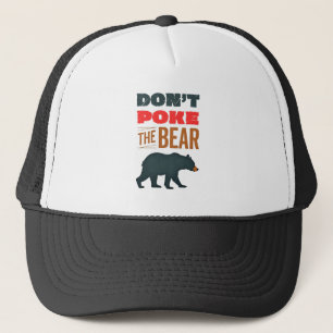 Poke niet het Beer minimalistische typografie ontw Trucker Pet
