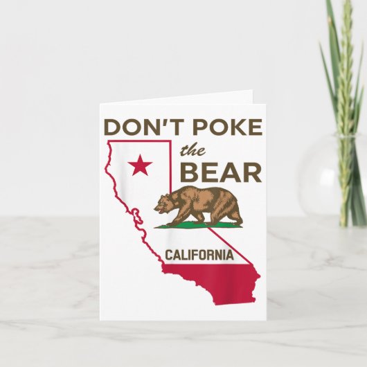 Poke niet het Beer van Californië Kaart (Voorkant)