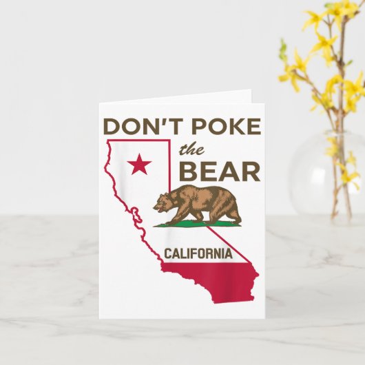 Poke niet het Beer van Californië Kaart (Gele Bloem)