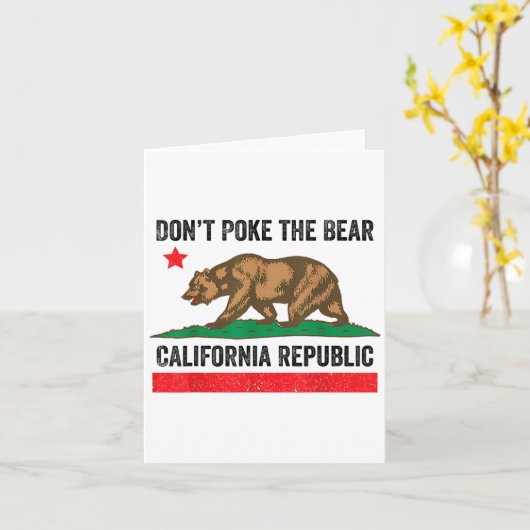 Poke niet het Beer van Californië Kaart (Gele Bloem)