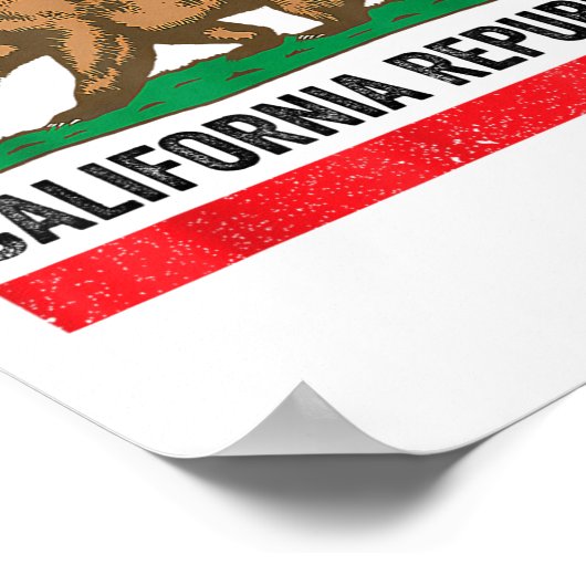 Poke niet het Beer van Californië Poster (Hoek)