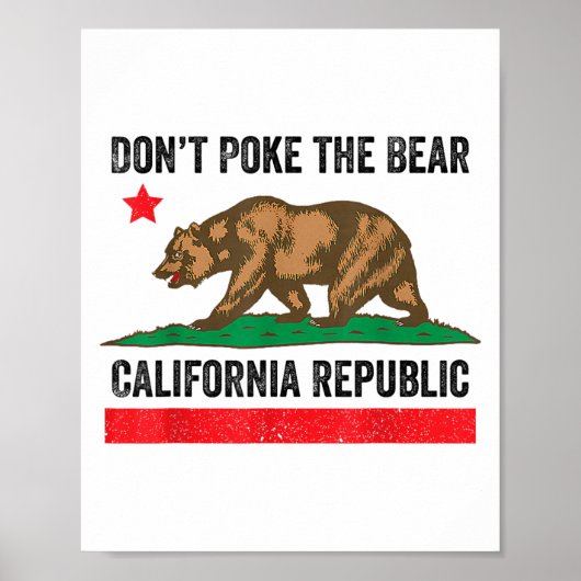 Poke niet het Beer van Californië Poster (Voorkant)