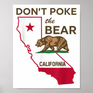 Poke niet het Beer van Californië Poster
