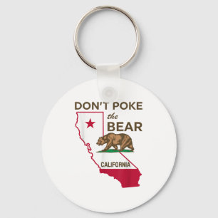 Poke niet het Beer van Californië Sleutelhanger