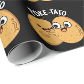 Poke-tato Funny Potato Pun Dark BG Cadeaupapier (Rol Hoek)