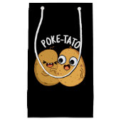 Poke-tato Funny Potato Pun Dark BG Klein Cadeauzakje (Voorkant)