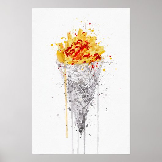 Poke van Chips Poster (Voorkant)