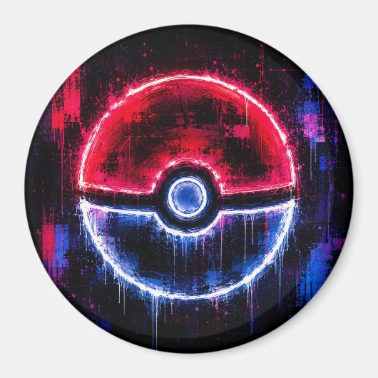 Pokéball Kunst Magneet (Voorkant)