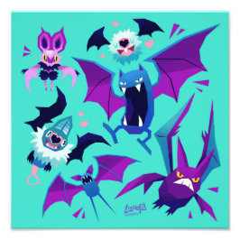 Pokebats art print foto afdruk