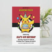 Pokémon Birthday Invitations Kaart (Staand voorkant)
