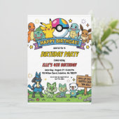 Pokémon Birthday Invitations Kaart (Staand voorkant)