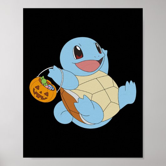Pokémon Halloween Squirtle Met Zijn Trick or treat Poster (Voorkant)