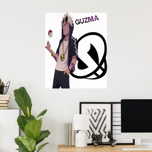 Pokémon Sun Moon Guzma Poster (Thuiskantoor)