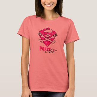 Poker Ace Skull Lady T-shirt