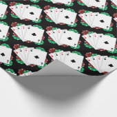 Poker Ace-speelkaarten Cadeaupapier (Hoek)
