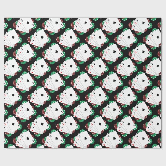 Poker Ace-speelkaarten Cadeaupapier (Vlak)