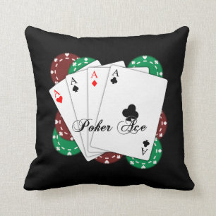Poker Ace-speelkaarten Sierkussen