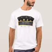 Poker Aces Goud & Zwarte Vrijgezellenfeest T-shirt (Voorkant)