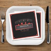 Poker Aces Rood & Zwart 21e Verjaardagsfeestje Servet