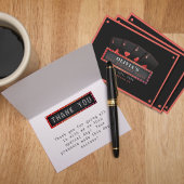 Poker Aces Rood & Zwart 21ste Verjaardagsfeest Bedankkaart