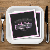 Poker Aces Roze & Zwart Bachelorette Party Servet