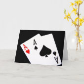 Poker Aces Wenskaarten Kaart (Gele Bloem)
