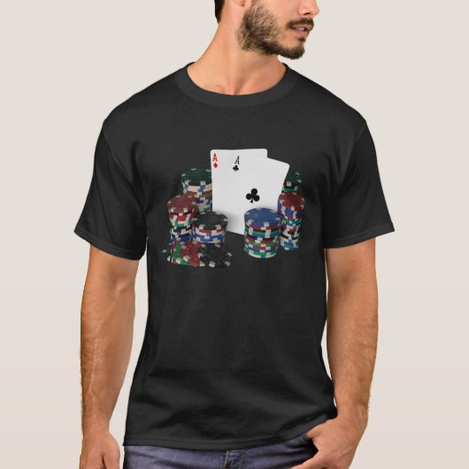 Poker Afbeelding T-Shirt (Voorkant)