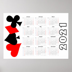 Poker Agenda 2021 Poster - zondag start