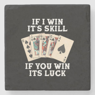 Poker als ik woon is vaardigheden stenen onderzetter