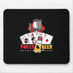 Poker and Beer King Tiles Casino Poker Player Gift Muismat