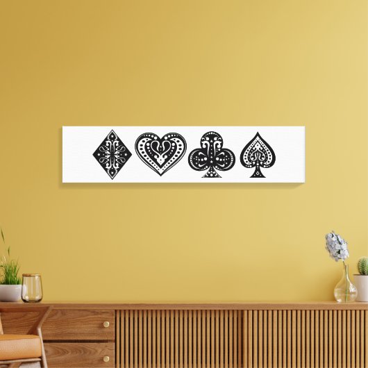 Poker Art Canvas Afdruk (Insitu (Woonkamer))