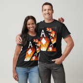 Poker Art Decor T shirt Aces of Diamonds Collage (Unisex)