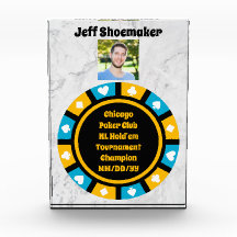 Poker Award -  acryl - foto en tekst