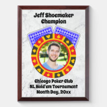 Poker Award -  Plaque - Foto & tekst