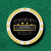 Poker Azen Goud & Zwarte Bachelorfeest Poker Chips