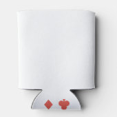 Poker Azen Rood & Zwart 21e Verjaardagsfeest Wit Blikjeskoeler (Achterkant)