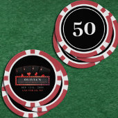 Poker Azen Rood & Zwart 21e Verjaardagsfeestje Chips