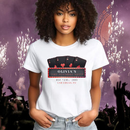 Poker Azen Rood & Zwart 21ste Verjaardagsfeestje T-shirt