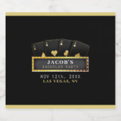 Poker Azen Zwart & Goud Verlovingsfeest Bier Etiket (Enkel label)