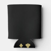 Poker Azen Zwart & Goud Verlovingsfeest Blikjeskoeler (Achterkant)