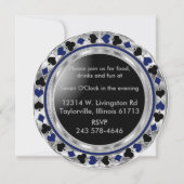 Poker Bachelor Party Uitnodiging - DIY Stad & Staa (Achterkant)